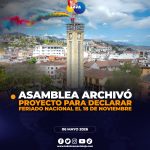 El 18 de noviembre no será feriado nacional tras decisión de la Asamblea