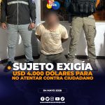 Capturan en Catamayo a presunto implicado en caso de extorsión.
