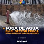Reportan daño en hidrante en el sector Época.