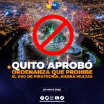 Quito regula la pirotecnia: prohibidas las detonaciones fuertes y multas llegarán hasta USD 2.410.