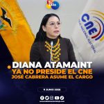Diana Atamaint es removida y José Cabrera toma el control del CNE