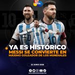 Lionel Messi hace historia y se convierte en el máximo goleador en la historia de la Copa del Mundo