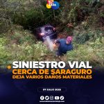 Accidente de tránsito en la vía Panamericana, cerca de Saraguro