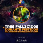 Tres personas fallecieron durante los festejos por el triunfo de México en el Mundial 2026
