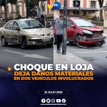 Accidente de tránsito en las calles Bolívar y Colón