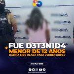 Menor de 12 años es aislada durante operativo antidrogas en Quito.