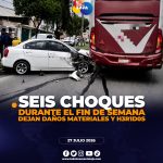 Accidentes de tránsito se registraron en Loja durante el fin de semana; vehículos terminaron con serios daños.