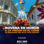 Del 5 al 13 de agosto, el Santuario Nacional de El Cisne acogerá la tradicional Novena en honor a ‘La Churonita’.