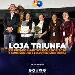 Loja ganó el concurso Hábitat 2026 con un proyecto para transformar el barrio Las Palmeras y aspira a obtener USD 2 millones para su ejecución.