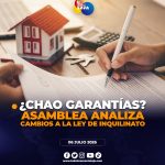 Asamblea Nacional analiza reformas a la Ley de Inquilinato en Ecuador.
