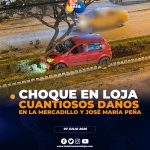 Accidente de tránsito deja cuantiosos daños materiales en Mercadillo y José María Peña.