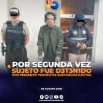 Policía aprehende nuevamente a ciudadano por presunto tráfico de drogas en Malacatos