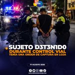 Operativos de control en las vías de Loja permiten identificar a una persona con orden de captura pendiente
