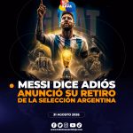 Messi anuncia su retiro de la selección argentina.
