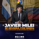 Javier Milei llegará a Ecuador para mantener una reunión oficial con el presidente Daniel Noboa.