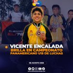 Vicente Encalada conquista tres medallas en el Panamericano U15 de Luchas.