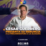 César Guerrero formaliza su renuncia a la precandidatura por ADN en Loja