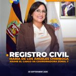 María de los Ángeles Chiriboga asume la Coordinación Zonal 7 del Registro Civil.