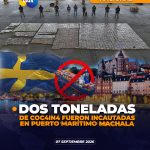 Incautan dos toneladas de cocaína que tenían como destino Suecia