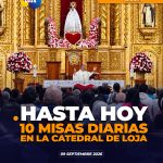 Hasta hoy se darán 10 misas en La catedral de Loja.