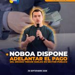 Adelantarán el pago del décimo tercer sueldo en Ecuador