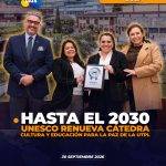UNESCO renovó hasta 2030 la Cátedra de Cultura y Educación para la Paz de la Universidad Técnica Particular de Loja (UTPL)