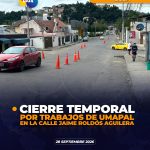 Cierre temporal de la calle Jaime Roldós Aguilera