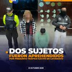 Dos ciudadanos fueron aprehendidos en Catamayo por presunto tráfico de droga