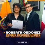 Roberth Ordoñez recibió reconocimiento en Panamá