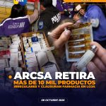 Arcsa retira más de 10 mil productos irregulares de una farmacia en Loja