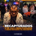 Tres de los seis presos fugados de la cárcel de Bellavista fueron recapturados y serán trasladados a la cárcel del Encuentro