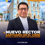 Monseñor Walter Heras designa al padre Luis Giovanni Campoverde como nuevo rector del Santuario Nacional de El Cisne