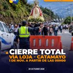 Cierre total de la vía Loja–Catamayo