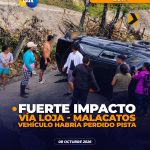 Accidente de tránsito vía Loja – Malacatos