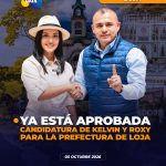Aprueban candidatura de Kelvin Sigcho y Roxy Soto